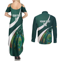 Custom Bolivia Football Couples Matching Summer Maxi Dress and Long Sleeve Button Shirt La Verde Sporty Curves Style - Wonder Print Shop
