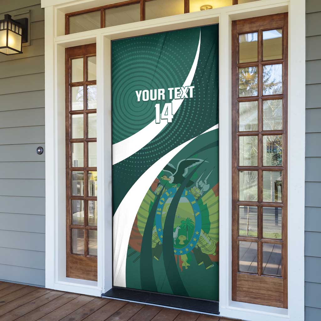 Custom Bolivia Football Door Cover La Verde Sporty Curves Style - Wonder Print Shop