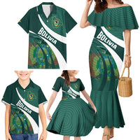 Custom Bolivia Football Family Matching Mermaid Dress and Hawaiian Shirt La Verde Sporty Curves Style - Wonder Print Shop