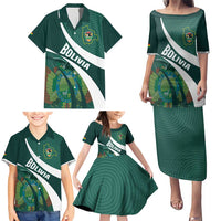 Custom Bolivia Football Family Matching Puletasi and Hawaiian Shirt La Verde Sporty Curves Style - Wonder Print Shop