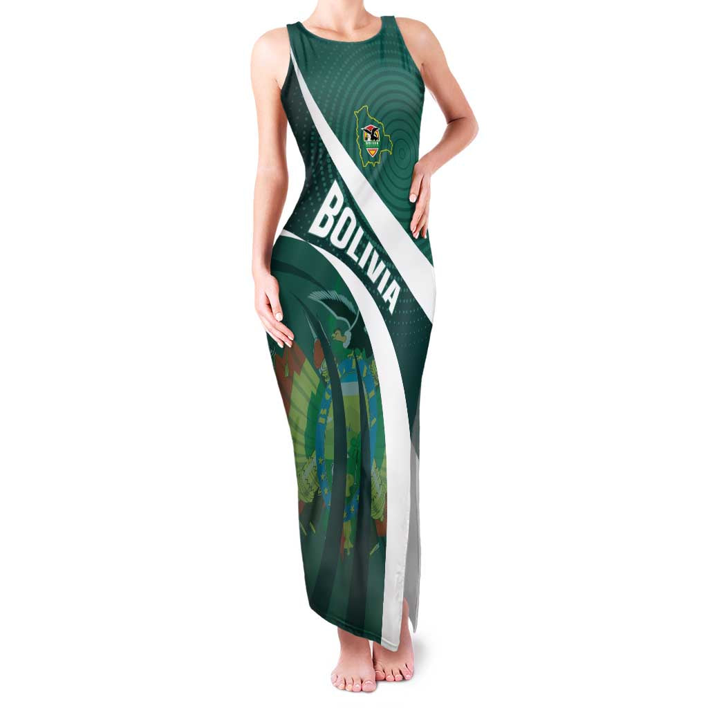 Custom Bolivia Football Family Matching Tank Maxi Dress and Hawaiian Shirt La Verde Sporty Curves Style - Wonder Print Shop