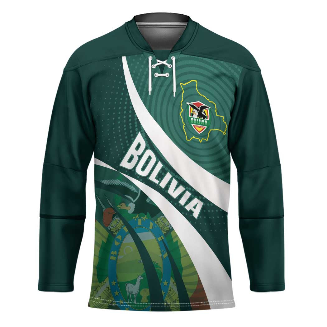 Custom Bolivia Football Hockey Jersey La Verde Sporty Curves Style - Wonder Print Shop