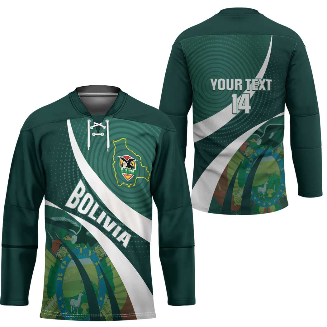 Custom Bolivia Football Hockey Jersey La Verde Sporty Curves Style - Wonder Print Shop