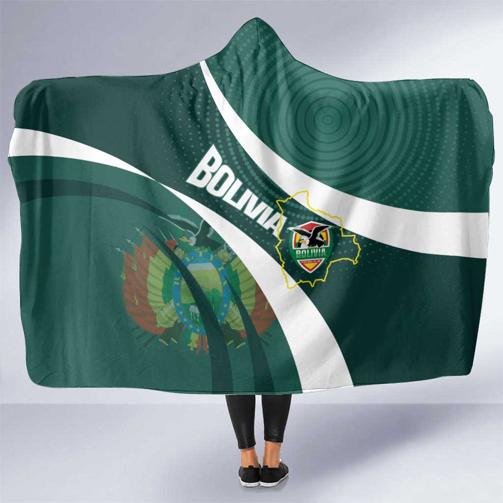 Bolivia Football Hooded Blanket La Verde Sporty Curves Style - Wonder Print Shop