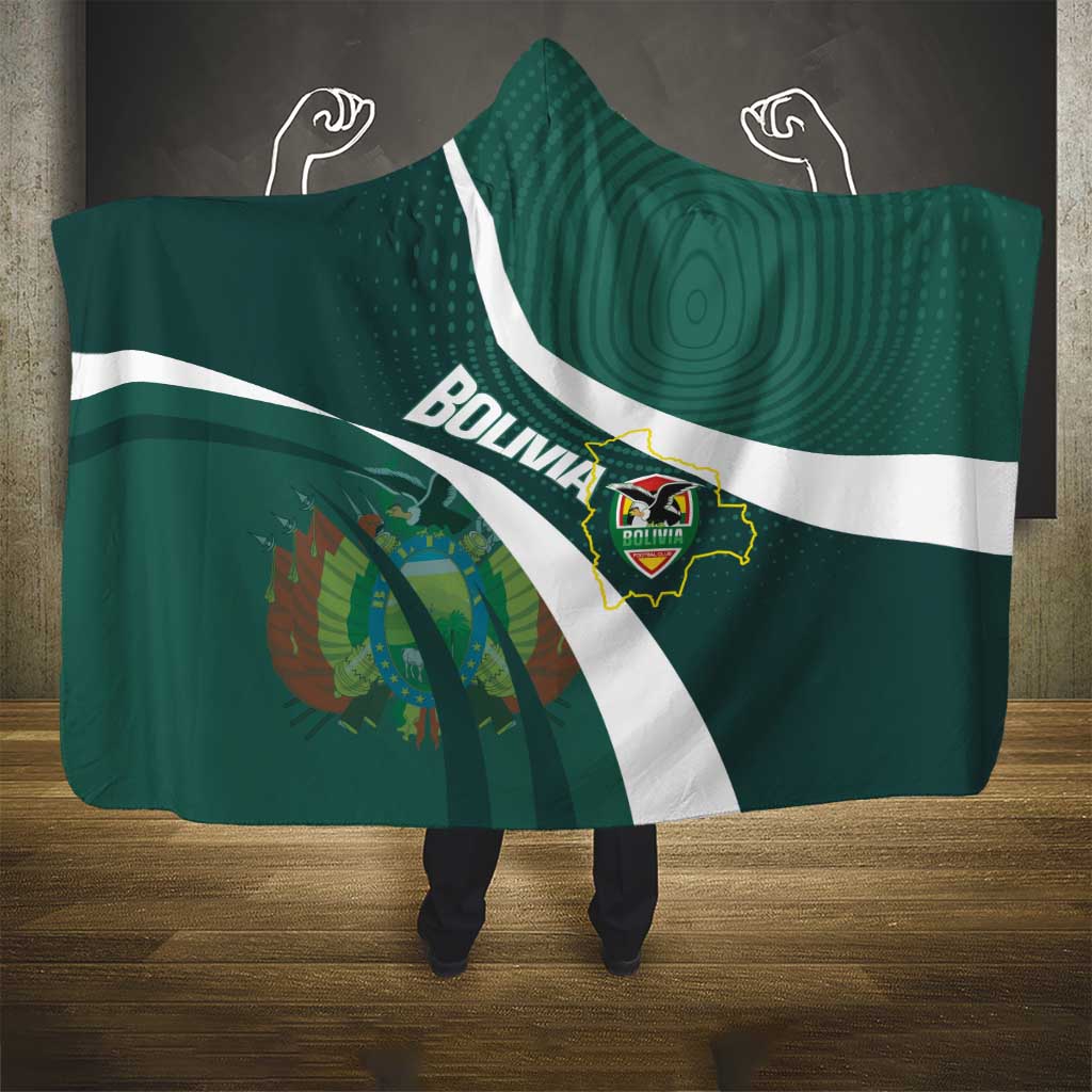 Bolivia Football Hooded Blanket La Verde Sporty Curves Style - Wonder Print Shop