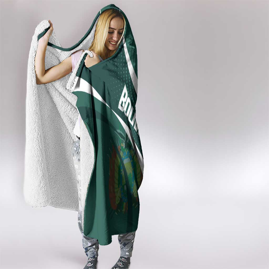 Bolivia Football Hooded Blanket La Verde Sporty Curves Style - Wonder Print Shop