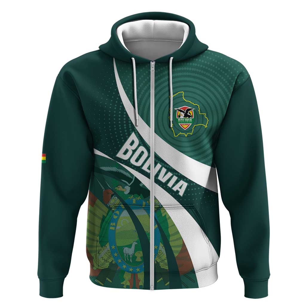 Custom Bolivia Football Hoodie La Verde Sporty Curves Style - Wonder Print Shop