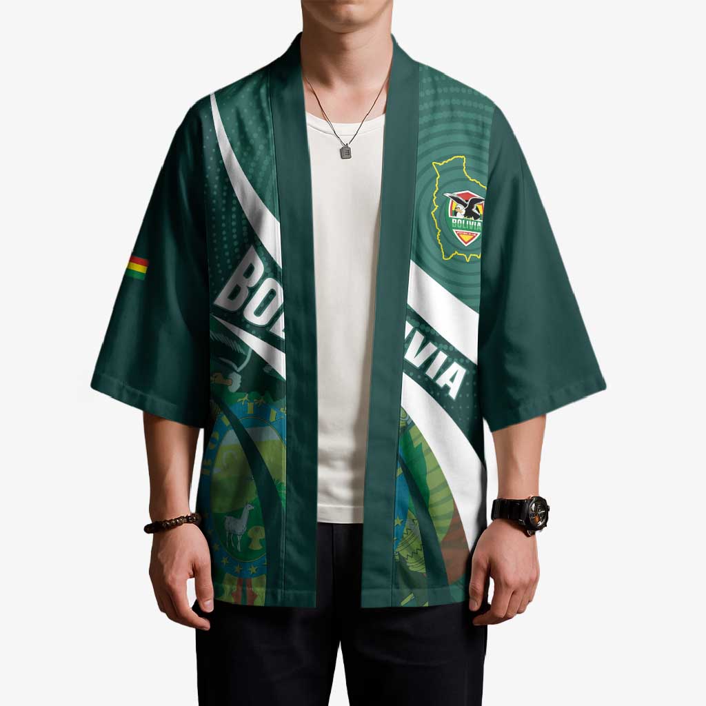 Custom Bolivia Football Kimono La Verde Sporty Curves Style - Wonder Print Shop