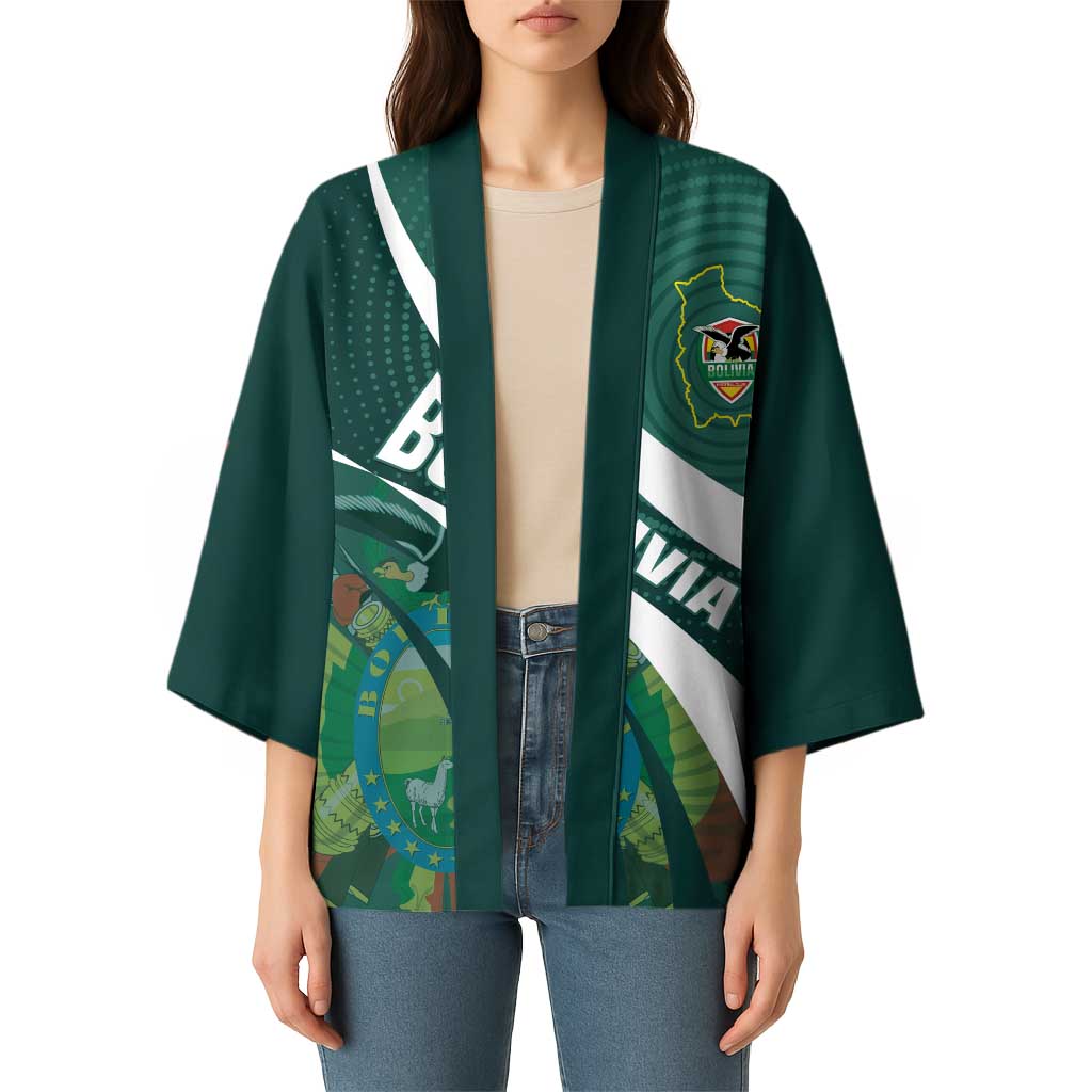 Custom Bolivia Football Kimono La Verde Sporty Curves Style - Wonder Print Shop
