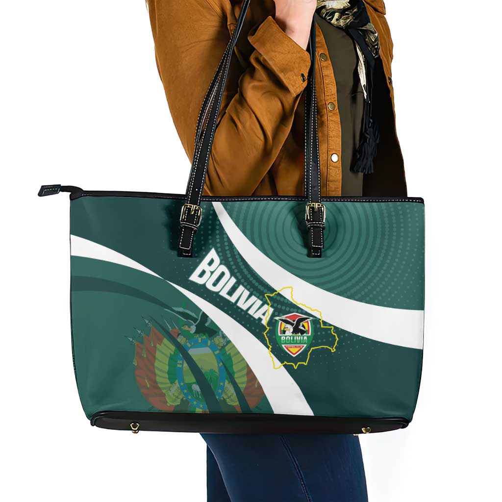 Bolivia Football Leather Tote Bag La Verde Sporty Curves Style - Wonder Print Shop