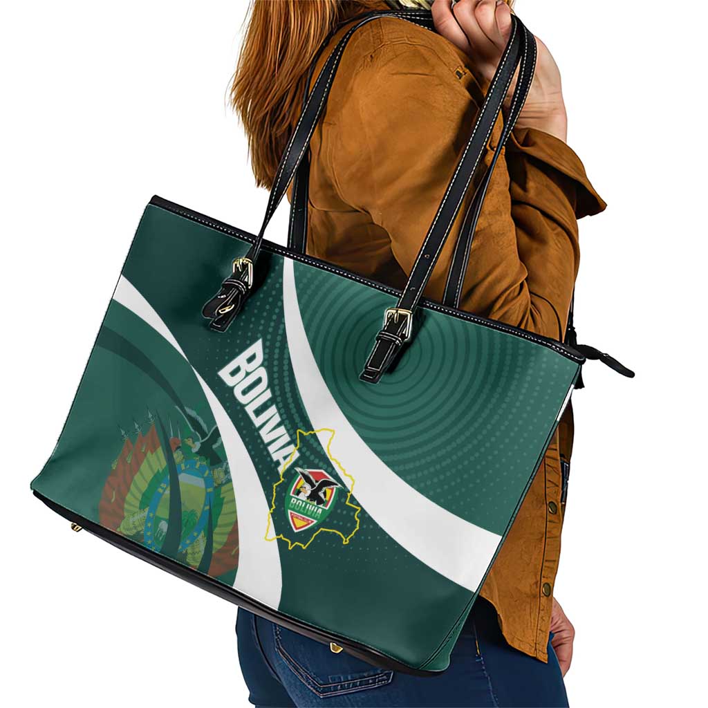 Bolivia Football Leather Tote Bag La Verde Sporty Curves Style - Wonder Print Shop