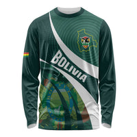 Custom Bolivia Football Long Sleeve Shirt La Verde Sporty Curves Style - Wonder Print Shop