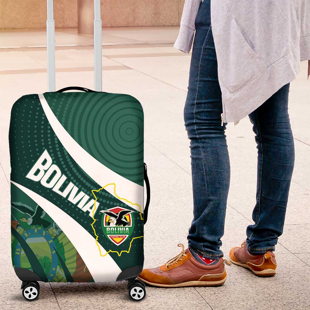 Bolivia Football Luggage Cover La Verde Sporty Curves Style - Wonder Print Shop