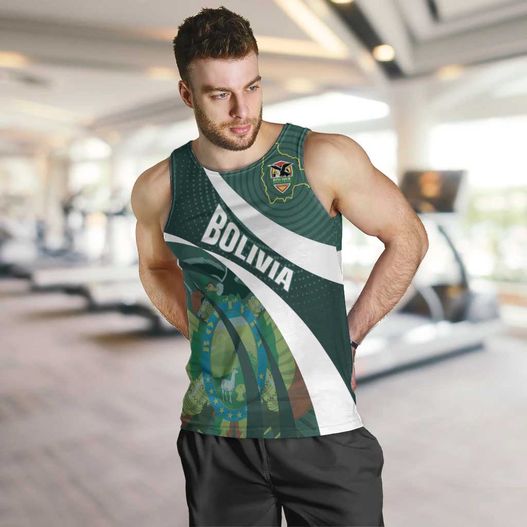 Custom Bolivia Football Men Tank Top La Verde Sporty Curves Style - Wonder Print Shop