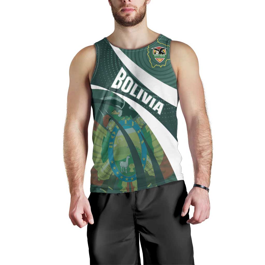 Custom Bolivia Football Men Tank Top La Verde Sporty Curves Style - Wonder Print Shop