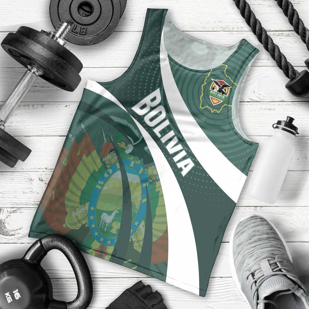 Custom Bolivia Football Men Tank Top La Verde Sporty Curves Style - Wonder Print Shop