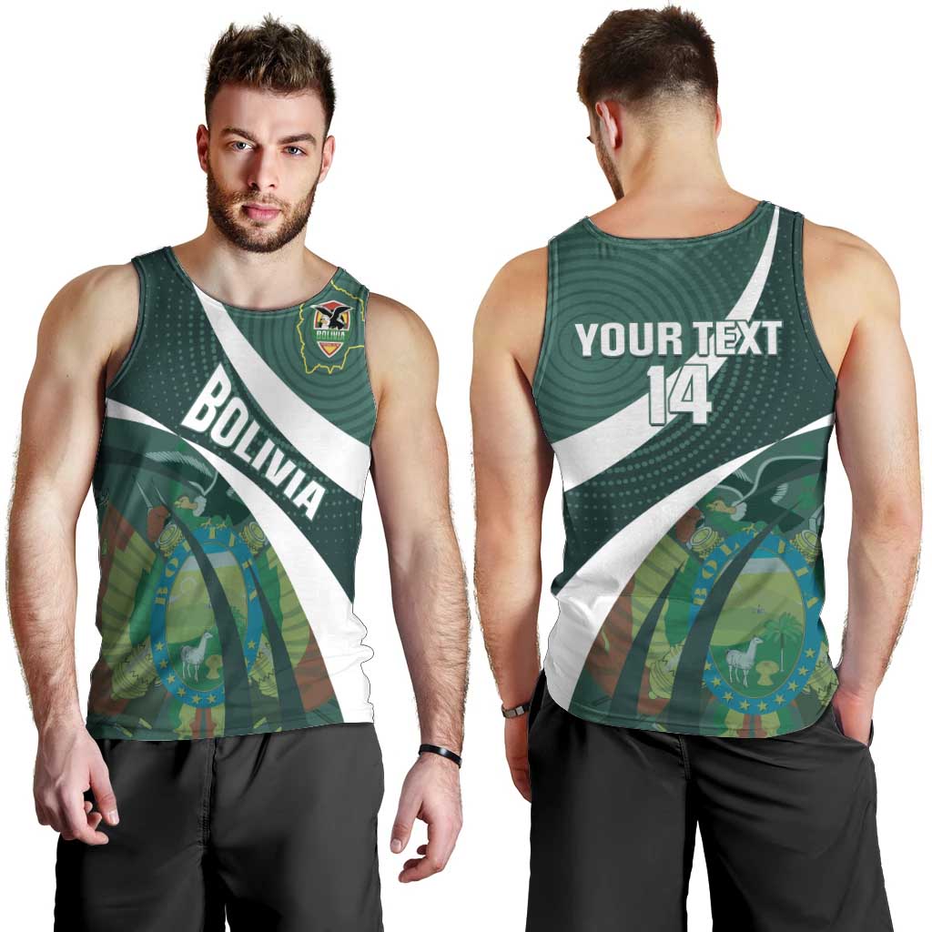 Custom Bolivia Football Men Tank Top La Verde Sporty Curves Style - Wonder Print Shop