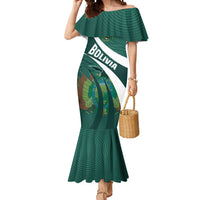 Custom Bolivia Football Mermaid Dress La Verde Sporty Curves Style - Wonder Print Shop