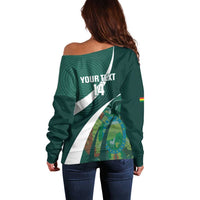 Custom Bolivia Football Off Shoulder Sweater La Verde Sporty Curves Style - Wonder Print Shop