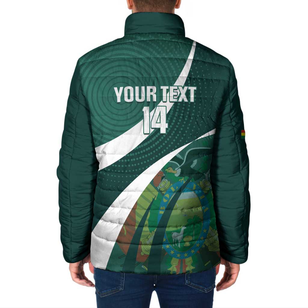 Custom Bolivia Football Padded Jacket La Verde Sporty Curves Style - Wonder Print Shop