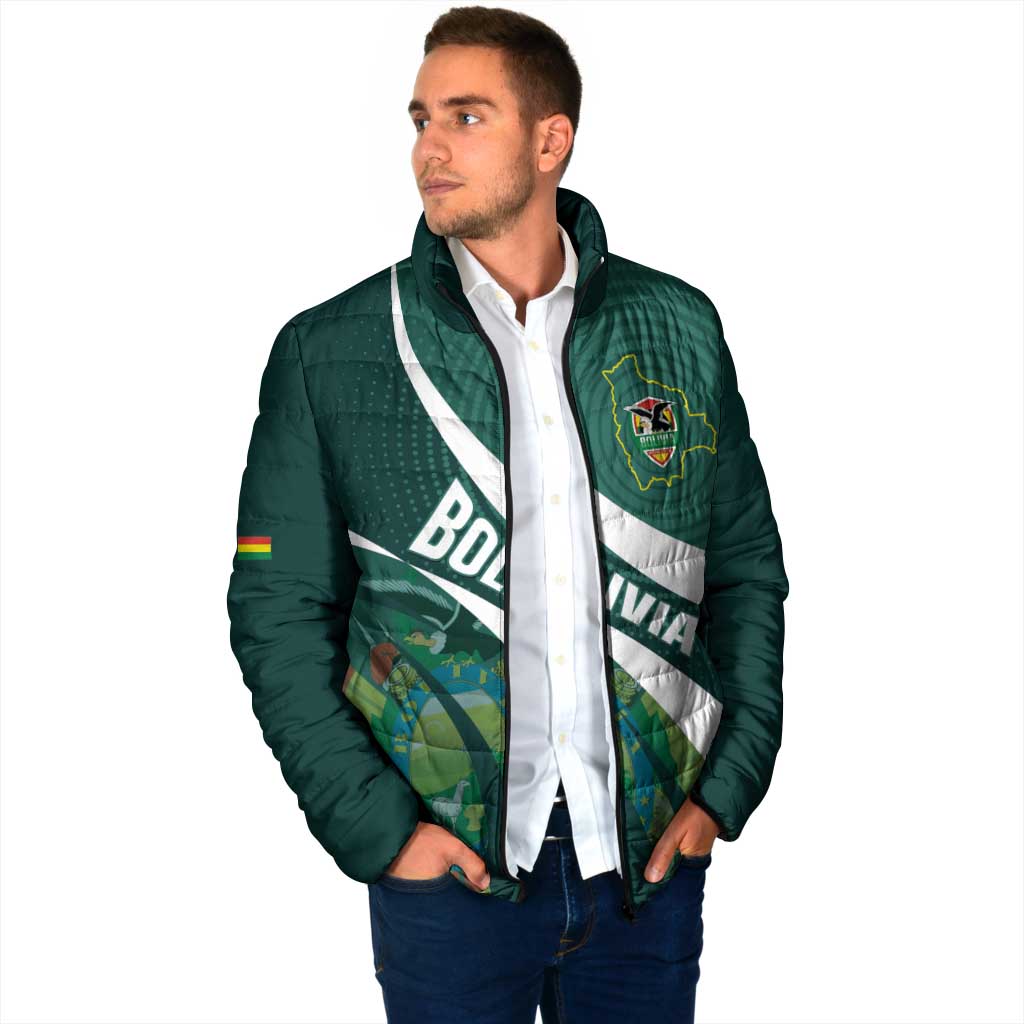 Custom Bolivia Football Padded Jacket La Verde Sporty Curves Style - Wonder Print Shop