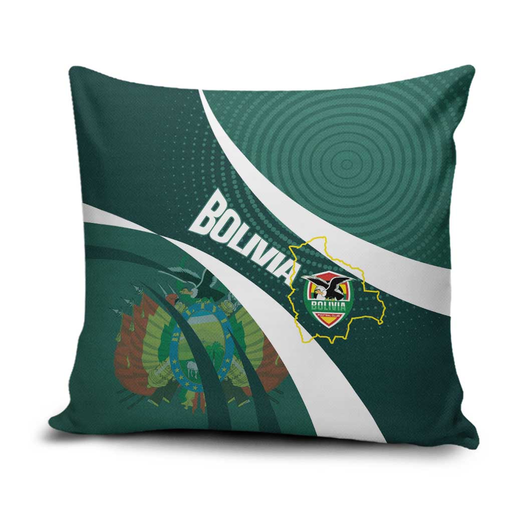 Bolivia Football Pillow Cover La Verde Sporty Curves Style - Wonder Print Shop