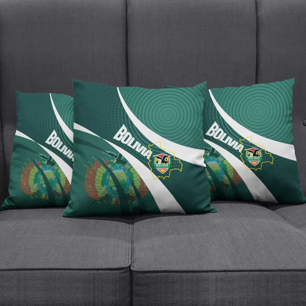 Bolivia Football Pillow Cover La Verde Sporty Curves Style - Wonder Print Shop