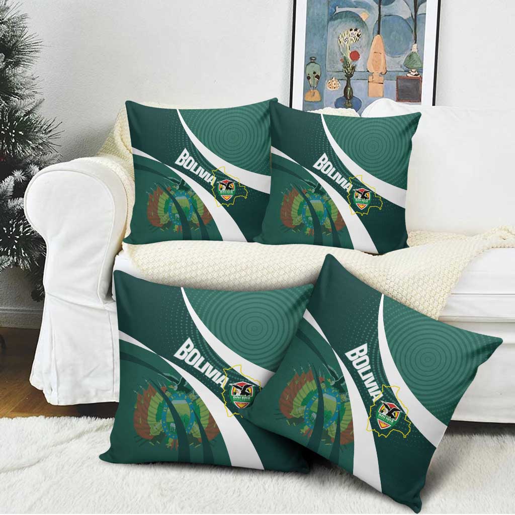 Bolivia Football Pillow Cover La Verde Sporty Curves Style - Wonder Print Shop