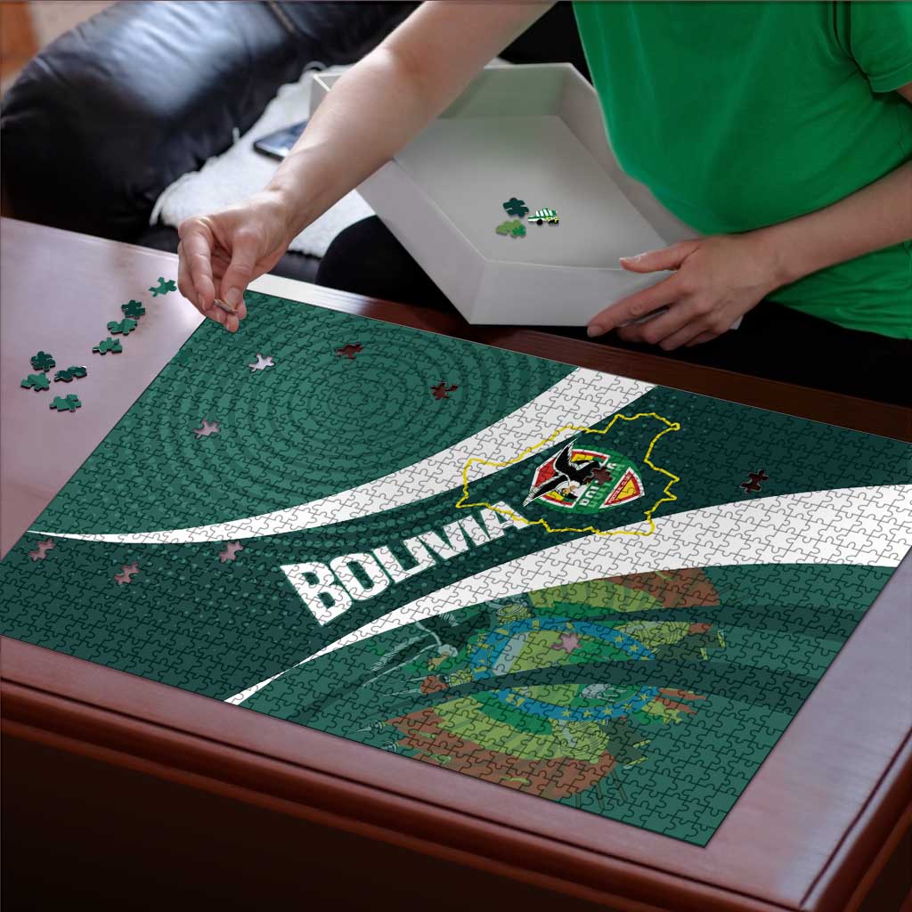 Bolivia Football Puzzle La Verde Sporty Curves Style - Wonder Print Shop