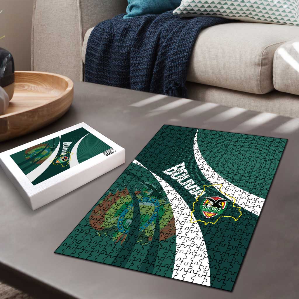 Bolivia Football Puzzle La Verde Sporty Curves Style - Wonder Print Shop