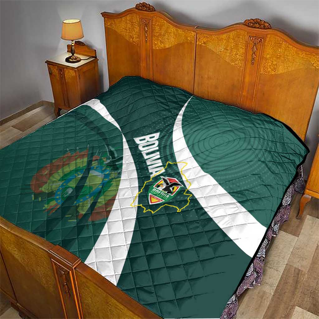 Bolivia Football Quilt La Verde Sporty Curves Style - Wonder Print Shop