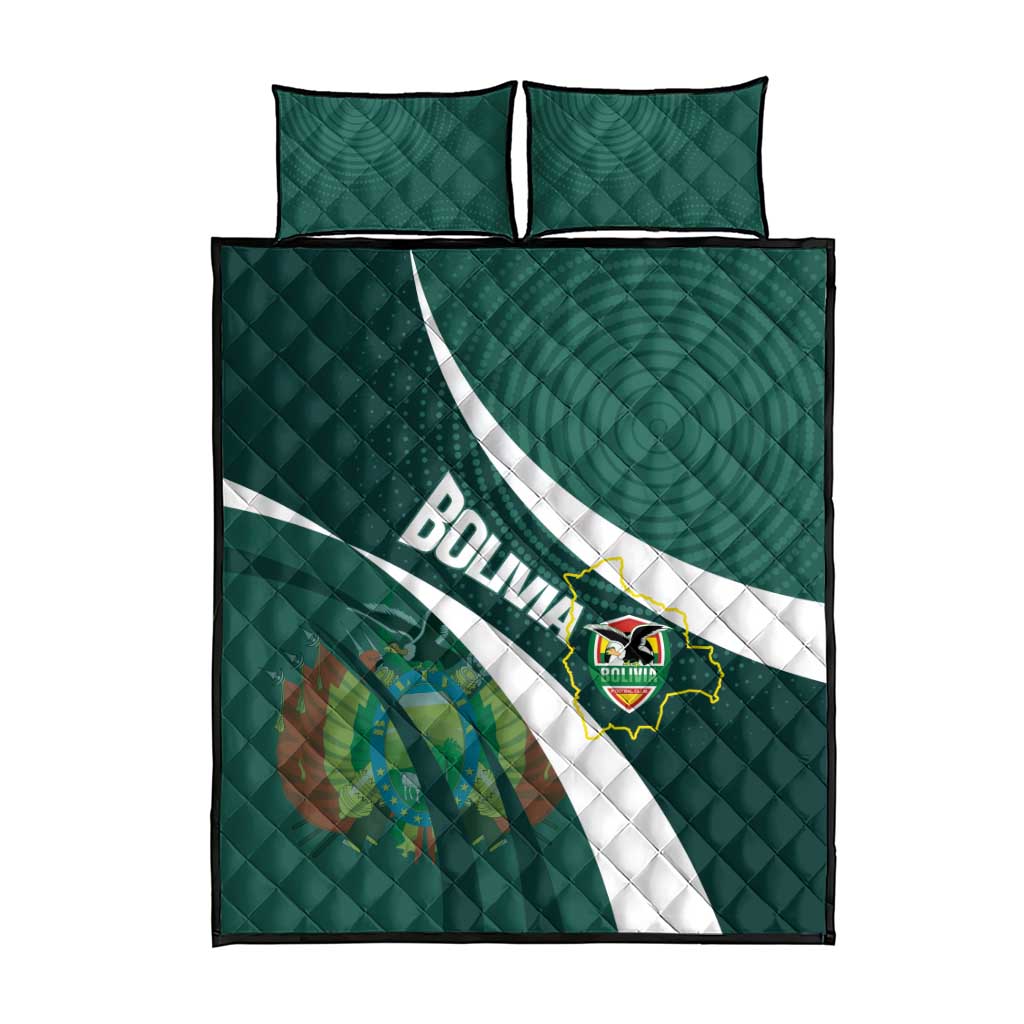 Bolivia Football Quilt Bed Set La Verde Sporty Curves Style - Wonder Print Shop