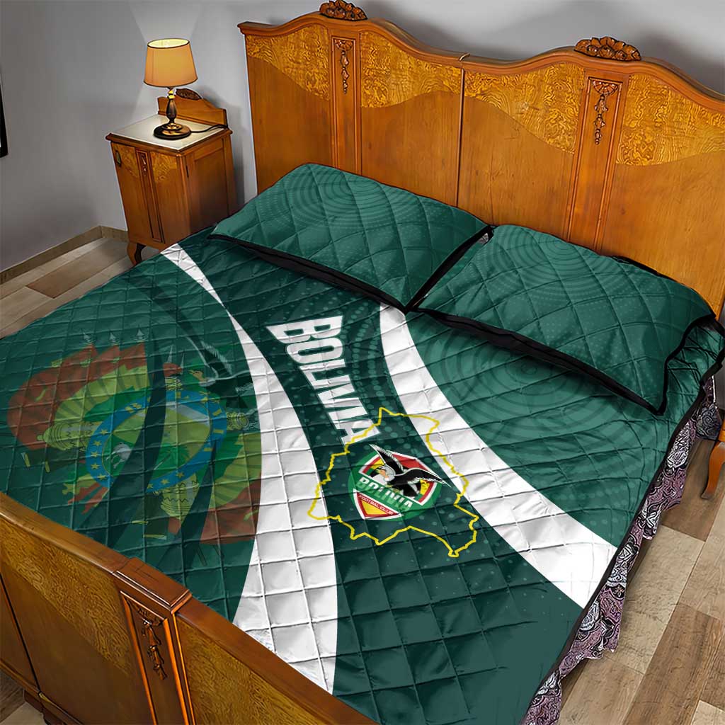 Bolivia Football Quilt Bed Set La Verde Sporty Curves Style - Wonder Print Shop