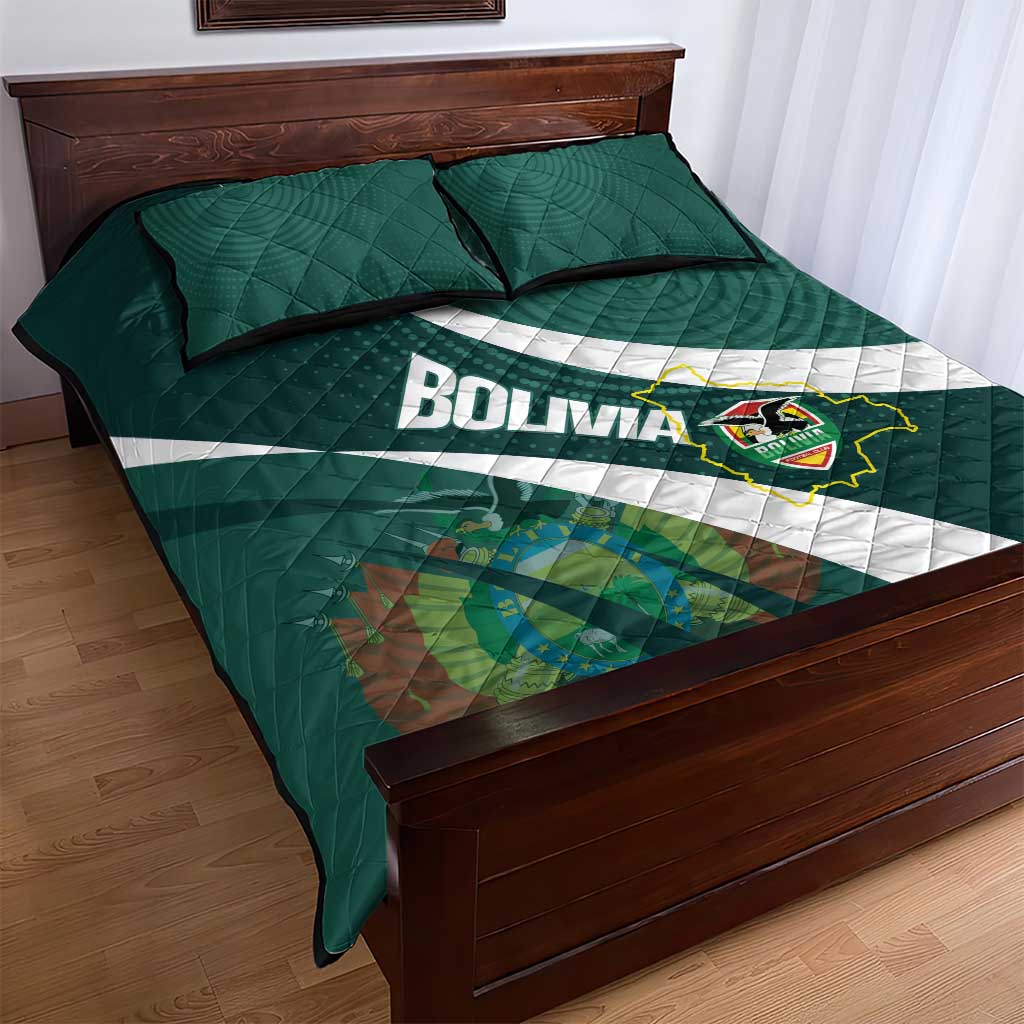 Bolivia Football Quilt Bed Set La Verde Sporty Curves Style - Wonder Print Shop