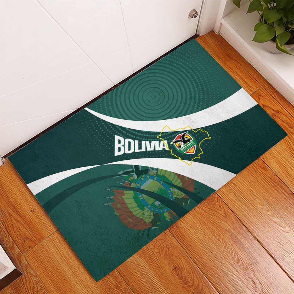 Bolivia Football Rubber Doormat La Verde Sporty Curves Style - Wonder Print Shop