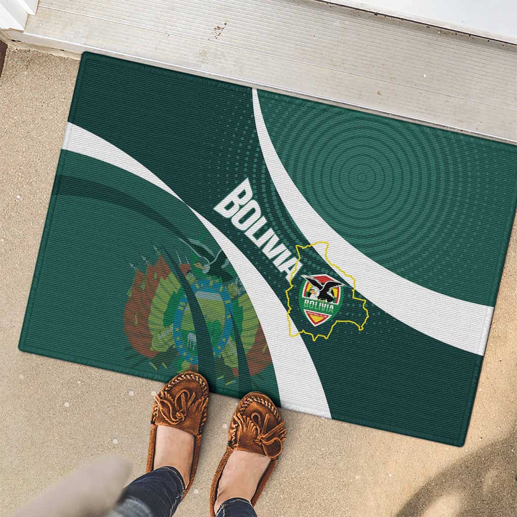 Bolivia Football Rubber Doormat La Verde Sporty Curves Style - Wonder Print Shop