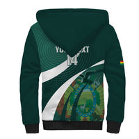 Custom Bolivia Football Sherpa Hoodie La Verde Sporty Curves Style - Wonder Print Shop