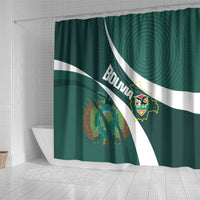Bolivia Football Shower Curtain La Verde Sporty Curves Style - Wonder Print Shop