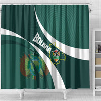 Bolivia Football Shower Curtain La Verde Sporty Curves Style - Wonder Print Shop