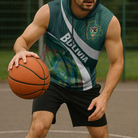 Custom Bolivia Football Sleeveless Hoodie La Verde Sporty Curves Style - Wonder Print Shop