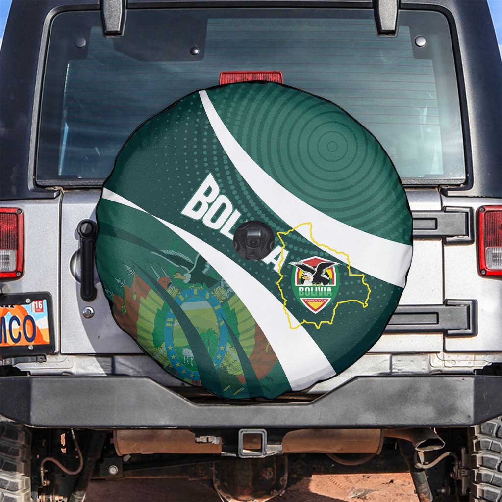 Bolivia Football Spare Tire Cover La Verde Sporty Curves Style - Wonder Print Shop