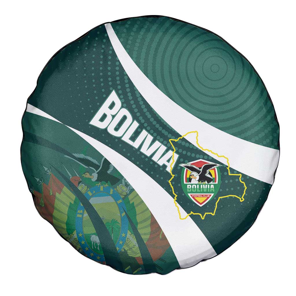 Bolivia Football Spare Tire Cover La Verde Sporty Curves Style - Wonder Print Shop
