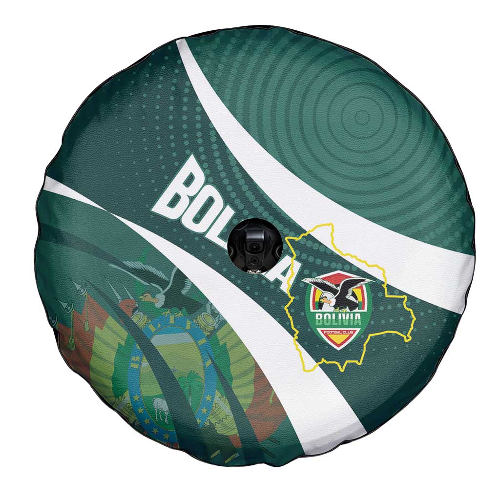 Bolivia Football Spare Tire Cover La Verde Sporty Curves Style - Wonder Print Shop