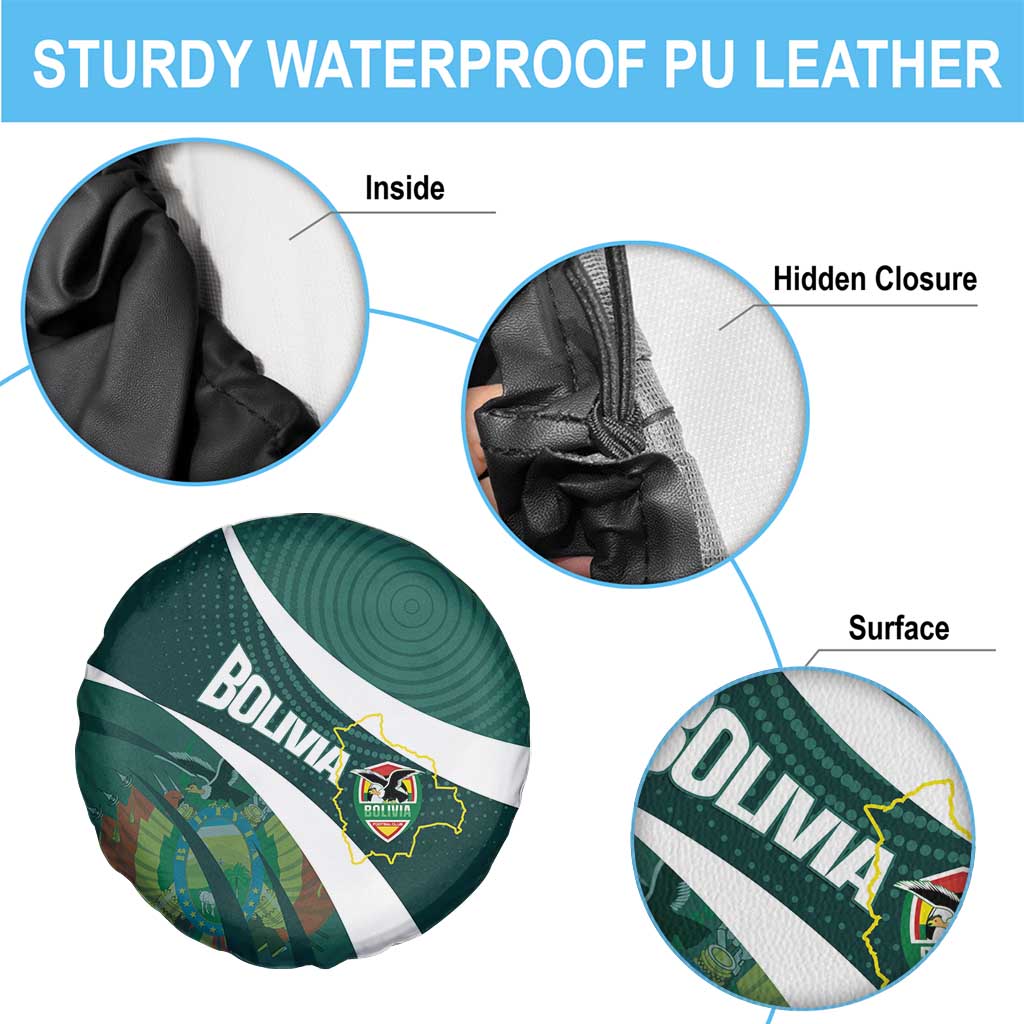 Bolivia Football Spare Tire Cover La Verde Sporty Curves Style - Wonder Print Shop