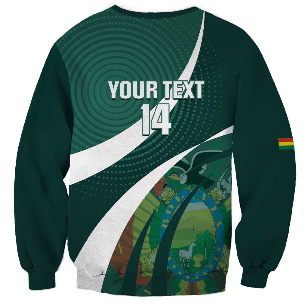 Custom Bolivia Football Sweatshirt La Verde Sporty Curves Style - Wonder Print Shop