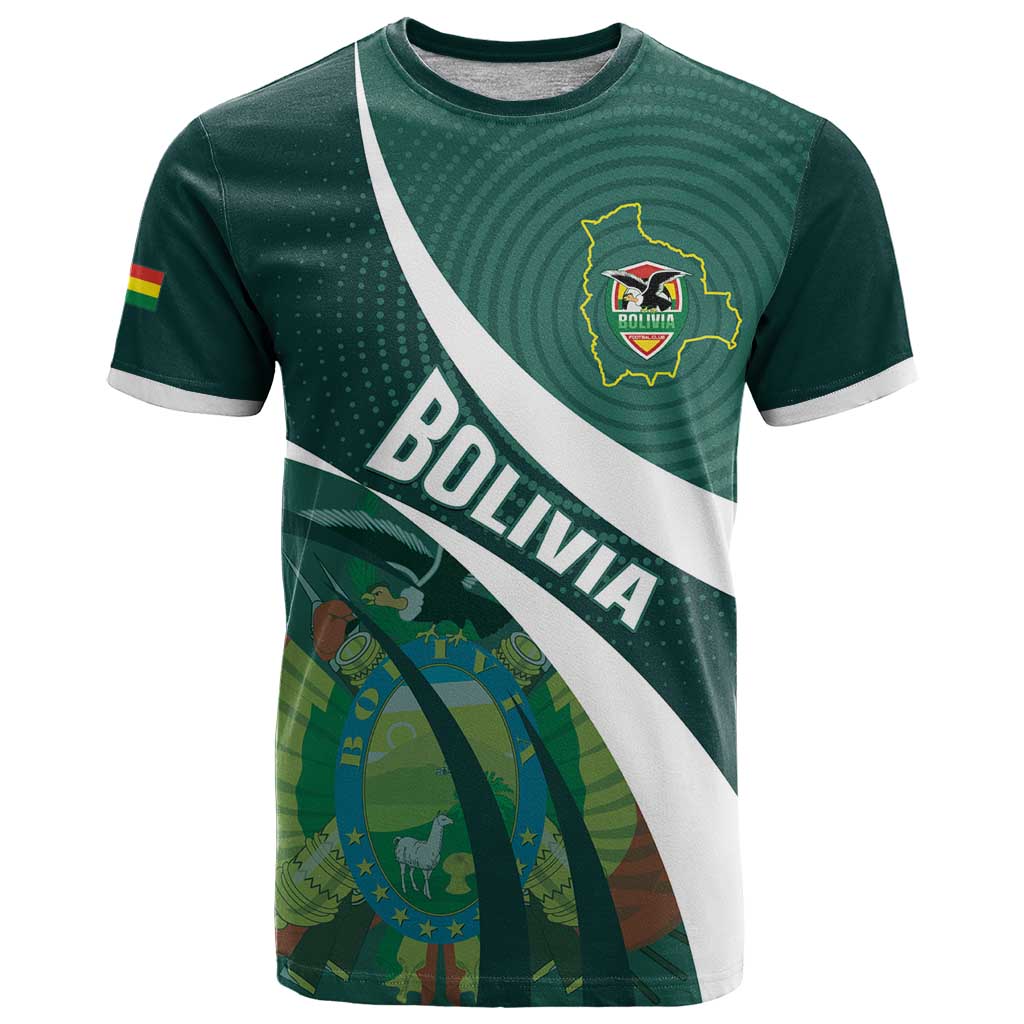 Custom Bolivia Football T Shirt La Verde Sporty Curves Style - Wonder Print Shop