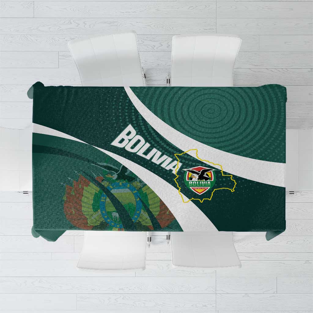 Bolivia Football Tablecloth La Verde Sporty Curves Style - Wonder Print Shop