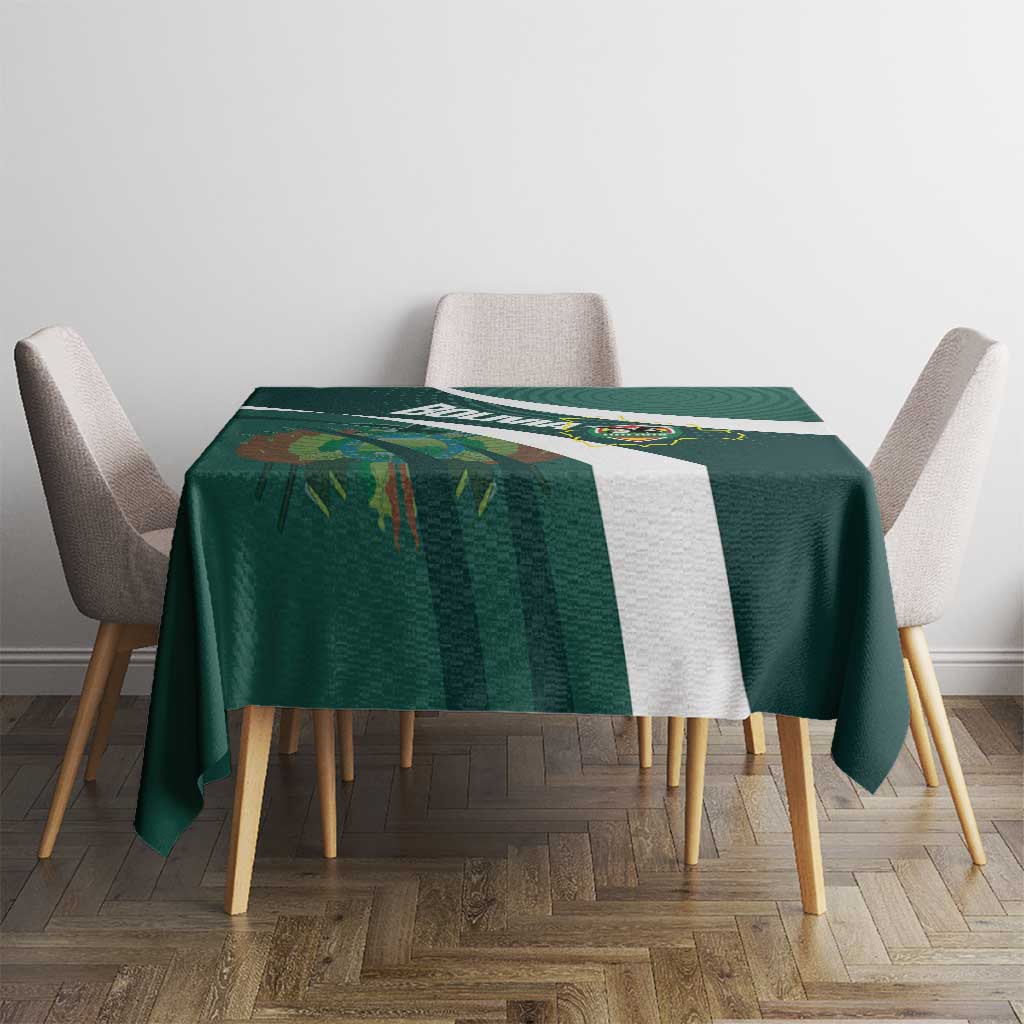 Bolivia Football Tablecloth La Verde Sporty Curves Style - Wonder Print Shop