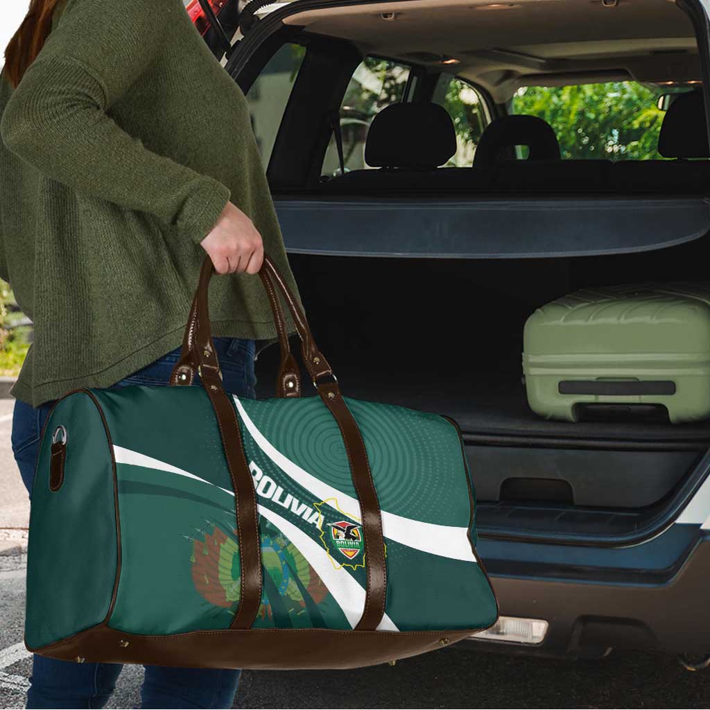 Bolivia Football Travel Bag La Verde Sporty Curves Style - Wonder Print Shop