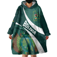 Custom Bolivia Football Wearable Blanket Hoodie La Verde Sporty Curves Style - Wonder Print Shop